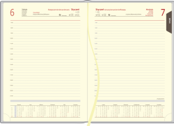 blok A5 dzienny chamois szaro-bordowy